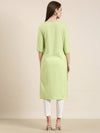 Women Green Solid Straight Kurta-NJ-3635212-Green