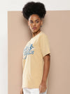 Difference of Opinion Beige Graphic Oversized T-Shirt-DOWMN321BGE-XS