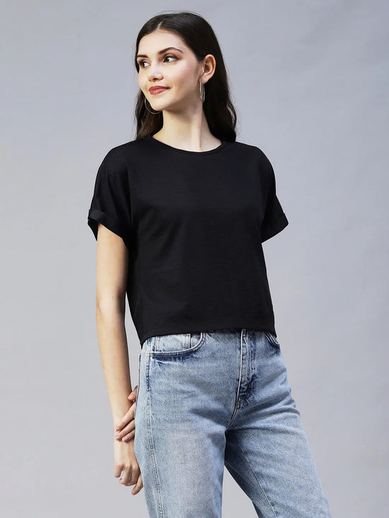 Rigo Cap Sleeves Poly Corduroy Crop Top-WTOP358-1398-L