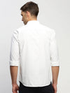 Men White Solid Shirt-RAYMONDSDOBBY-268-White