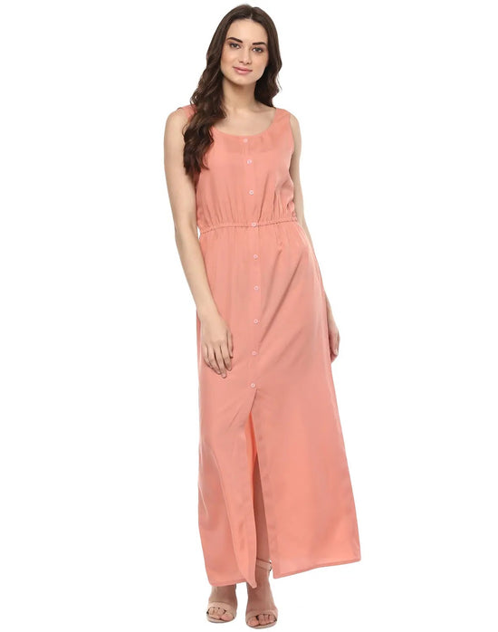 Maxi Shirt Dress in Dusty Pink