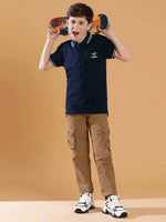 Lil Tomatoes Boys Cotton Polo T-shirt-GBT-S24-1409_NAVY_30