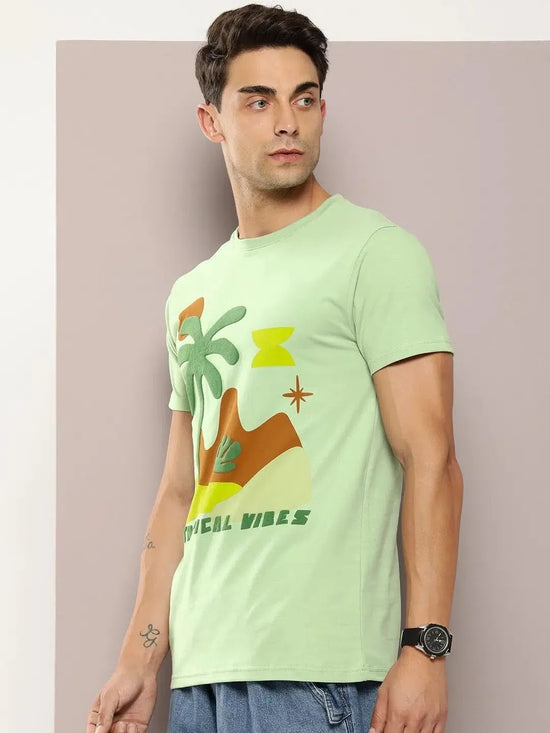 Dillinger Green Graphic Regular T-Shirt-DLCR18127PGRN-S