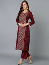 Maroon Silk Blend Embroidered Party wear Suit-PKSKD1825_XS