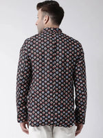 Hangup Men Standard Printed Men Formalwear-D132_5Button_Blazer