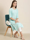 Women Blue Solid Straight Kurta-NJ-3160222-Blue