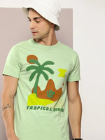 Dillinger Green Graphic Regular T-Shirt-DLCR18127PGRN-S