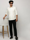 Men White Solid Shirt-FAVORPLAIN-200-White