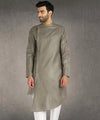 Hangup Men Standard Solid Men's Indian Wear-ST13957_Grey_RubyLKurta