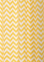 Ikat Chevron 100% cotton geometric curtain for living room - Room darkening - Yellow - Pack of 1-230422048