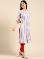 Women's Multi Striped Straight Kurta-SKC-3350-2-Multi