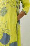 Navyaa Women's Viscose Floral Printed Straight Kurta Set With Palazzo-Me62 yellow dadam