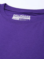 Dillinger Violet Solid Oversized T-Shirt