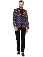 Hangup Men Standard Printed Men Formalwear-TreePrintBlazer