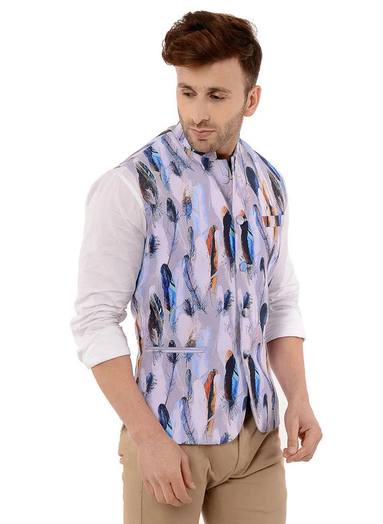 Hangup Men Standard Printed Men's Indian Wear-11APrintedNehru