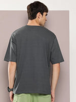 Dillinger Grey Graphic Oversized T-shirt-DLMOV296DKG-S