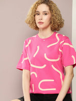 Dillinger Fuchsia Graphic Oversized T-Shirt-WMNCR414FSR-XS