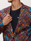 Men Multi Printed Casual Blazers-SOBLZ-080-6-Multi