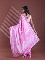 Pink Silk Soft Saree With Texture Print-MA60BSL01400075