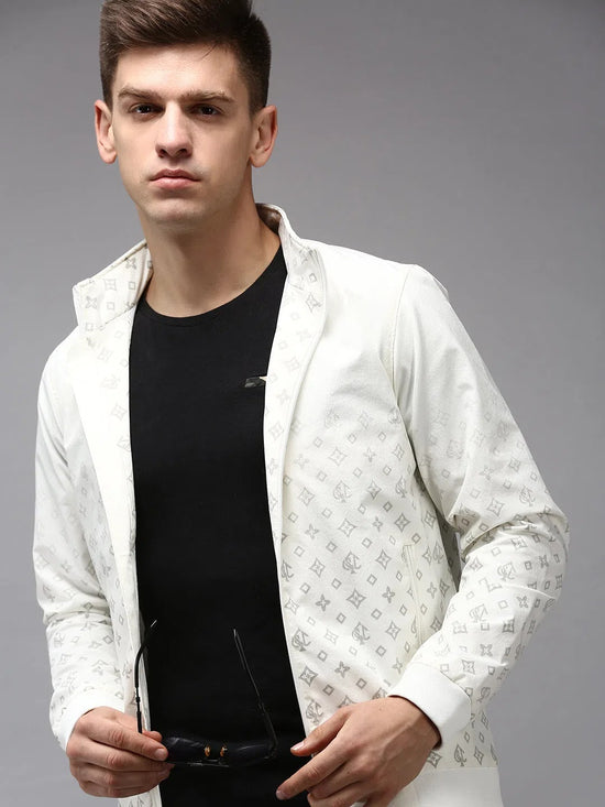 Men White Solid Jacket-STCW-64-White