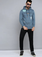 Men Blue Solid Sweatshirt-SCAW-24-Blue