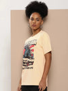 Difference of Opinion Beige Graphic Oversized T-Shirt-DOWMN314BGE-XS