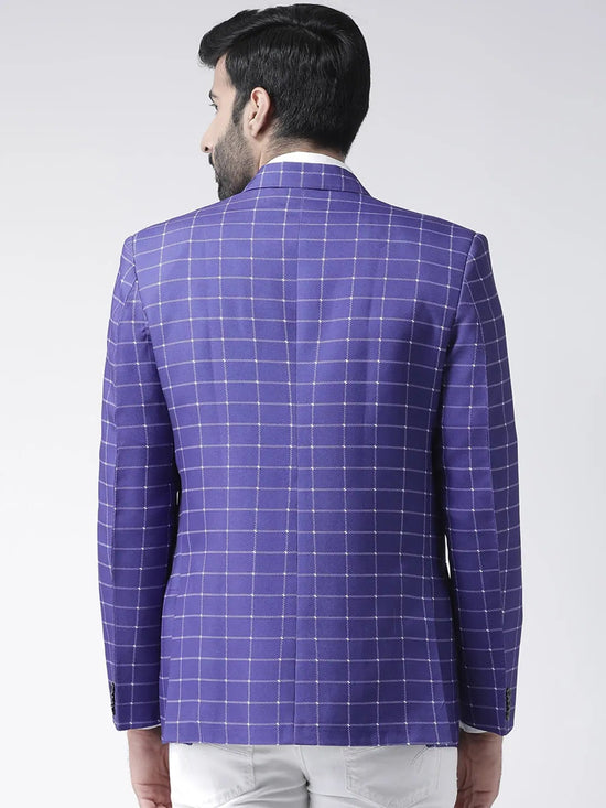 Hangup Men Standard Checkered Men Formalwear-D942ButtonBlazer