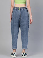 Blue Slouchy Inlay Pocket Jeans