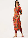 Women's Multi Printed Straight Kurtas-GW-1867-Multi