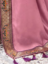 Saree Mall Women's Vichitra  Mauve Embellished Designer Saree With Blouse Piece-TRIYA81898