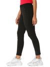 Smarty Pants Women's Cotton Lycra Ankle Length Blooming Black Color Trouser