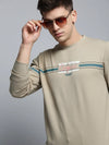 Men Green Printed Casual Sweatshirt-BP-1413-Olive