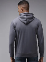 Men Grey Solid Sweatshirt-OTSS-23-Grey