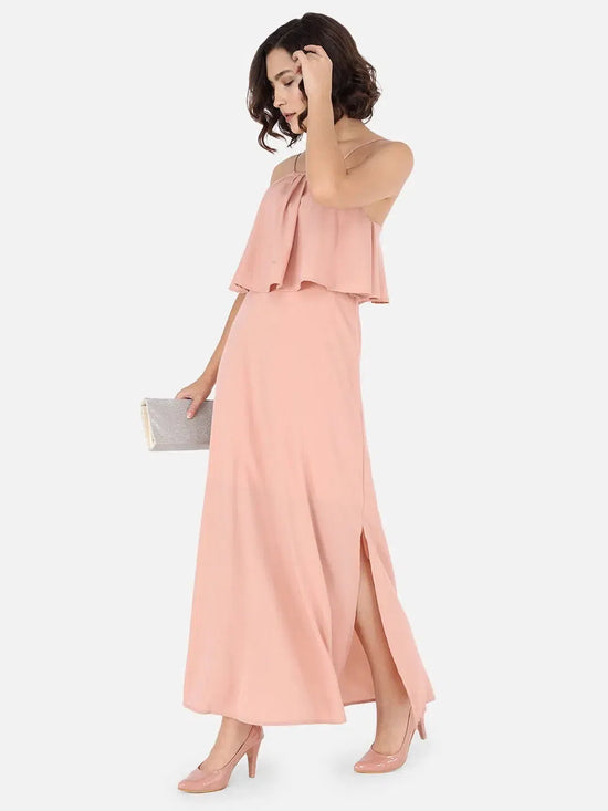 Solid Slit Maxi Dress