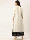 Women's White Printed Kurta Sets-JC-66-White