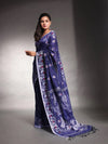 Navy Blue Pure Cotton Soft Saree With Nakshi Designs-MA54CT33770115