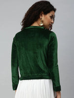 Women Green Solid Top-AE-10189-Green