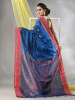 Sapphire Blue Silk Matka Soft Saree With Paisley Motifs-MA57SLMT331760024