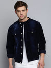 Men Navy Solid Casual Jacket-BSRV-001-1-Navyblue