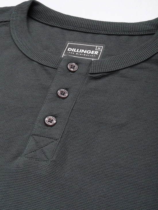 Dillinger Grey Solid Regular Heney T-shirt