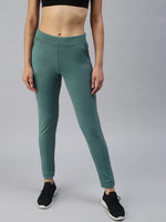 Women's Green Solid Track Pants-AF-1723-Green