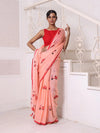 Peach Bengali Style Mulmul Cotton Soft Saree-MA62MCT33750035