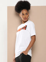 Difference of Opinion White Graphic Oversized T-Shirt-DOWMN303WHT-XS