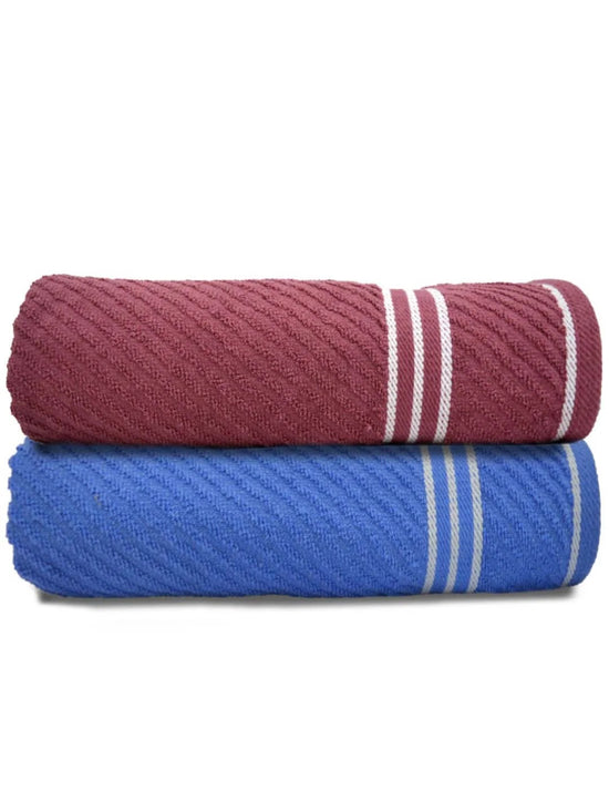 Athom Living Diagonal Stripe Terry Towel Pack of 2-DST-DF