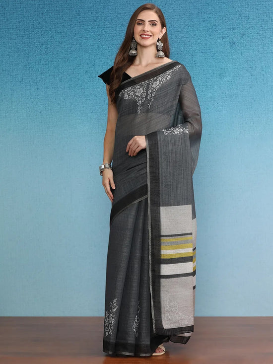 Bold Fashion Splendor Saree-SZ-DGNARI2-GY-2181