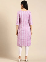 Women's Lavender Solid Straight Kurta-SKC-3311-Lavender