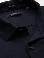 Men Navy Solid Shirt-BRION-1805-Navyblue