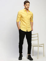 Men Yellow Solid Shirt-FERRERO-1649-Yellow