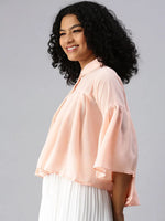 Women's Peach Solid Top-AE-7012-Peach