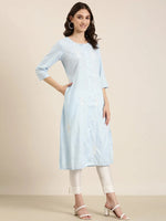 Women Blue Striped Straight Kurta-NJ-3595376-Blue